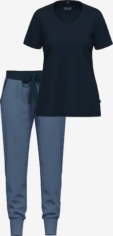 Ammann Pyjama 'Night & Home' in Blau: Vorderseite