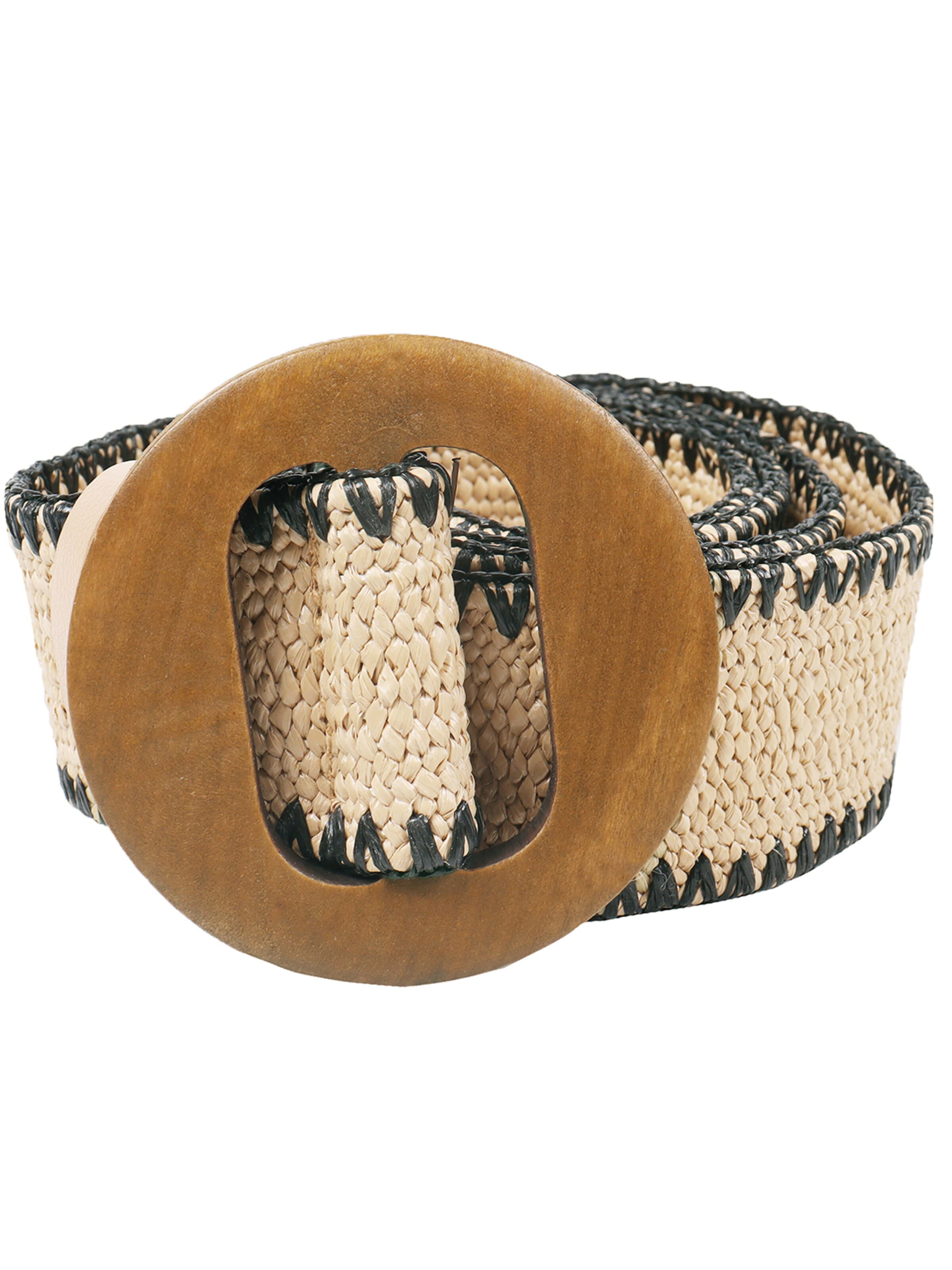Capelli New York Belt 'Gürtel in Strohoptik' in Beige: front