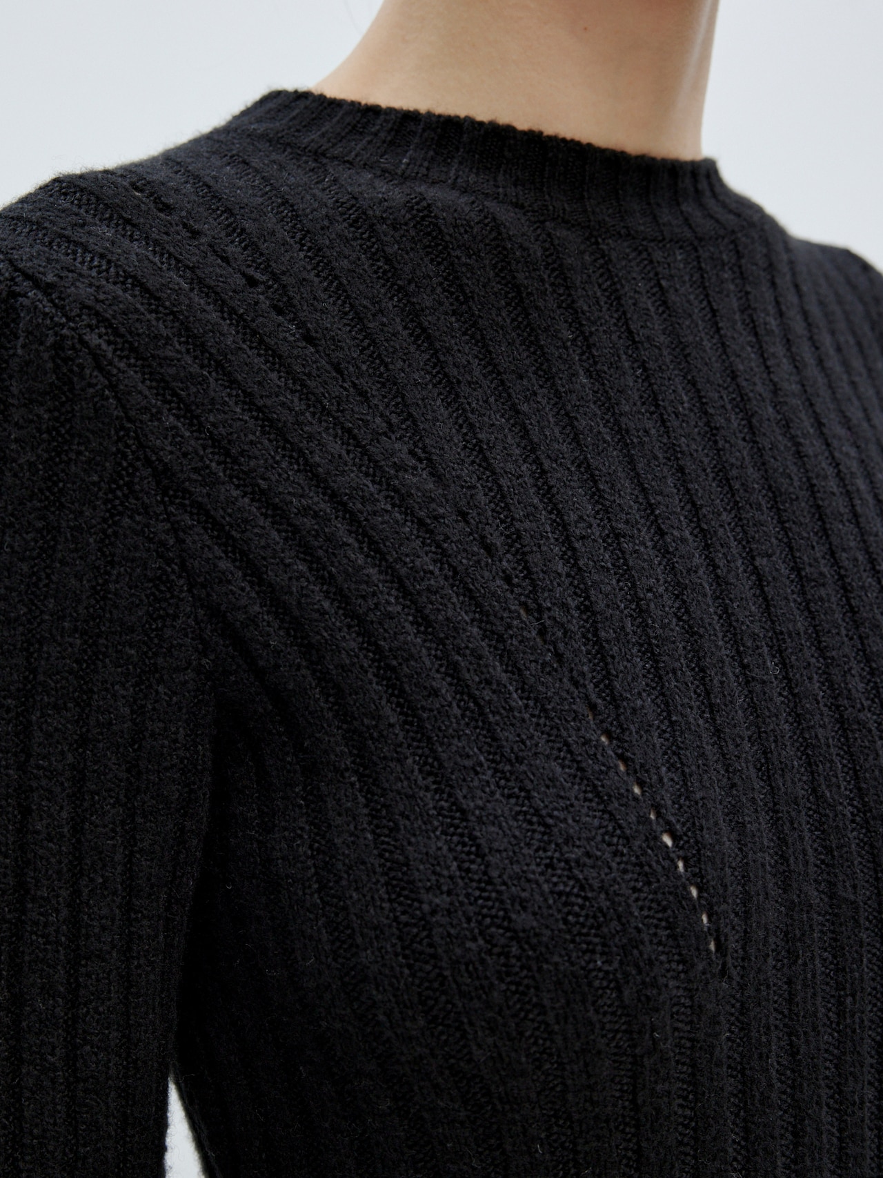 EDITED Gebreide jurk 'Saphia' Zwart