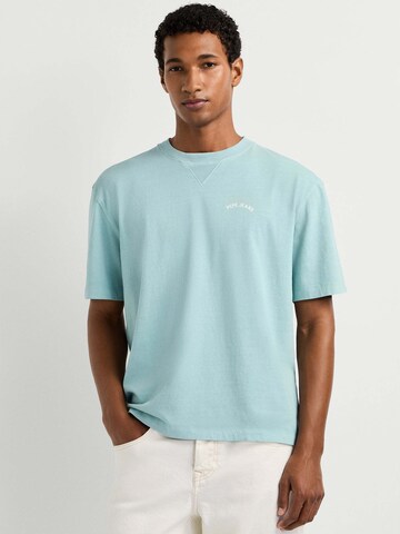 T-Shirt Pepe Jeans en bleu : devant