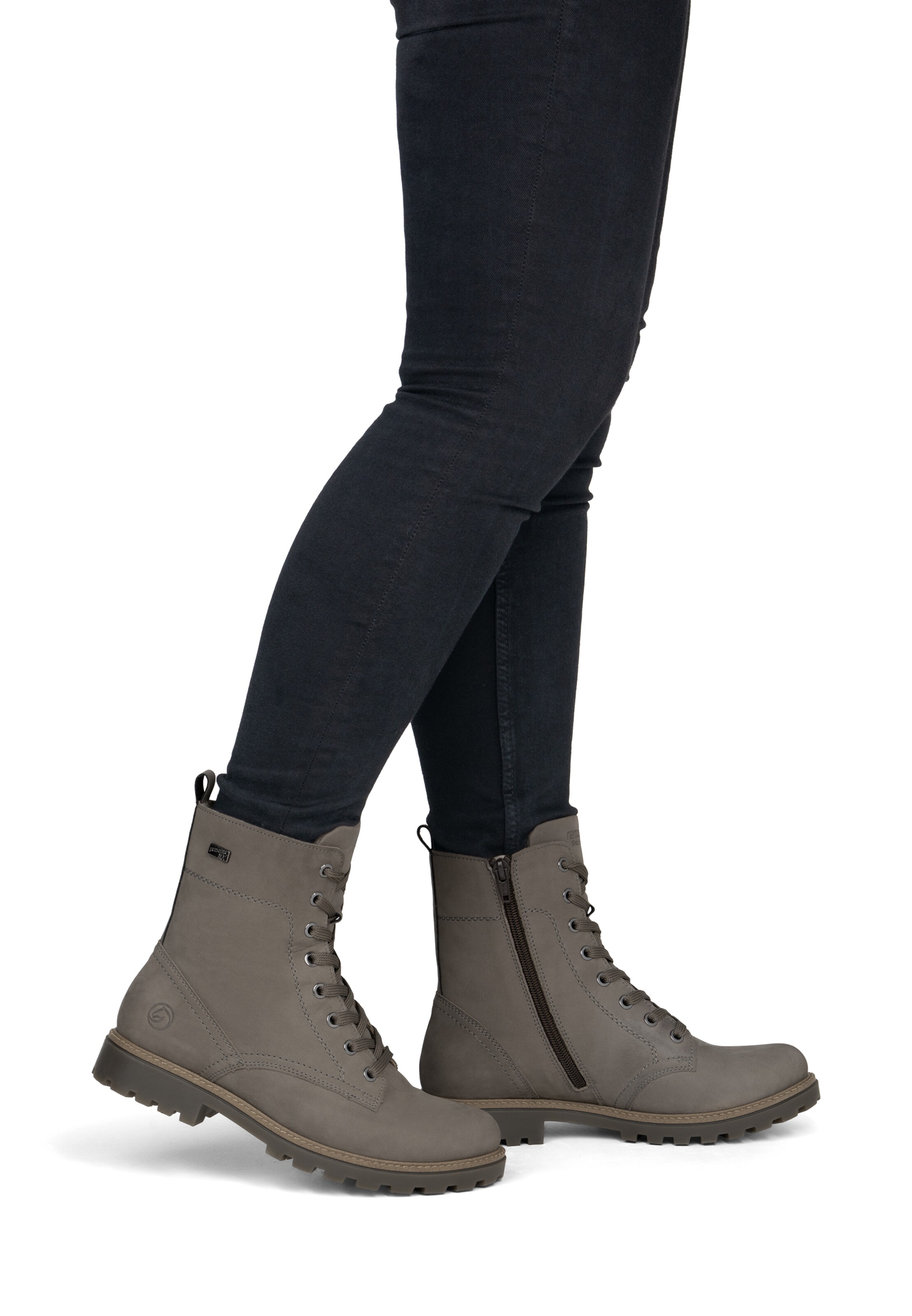 Bottes à lacets ' D8489 ' REMONTE en gris : devant