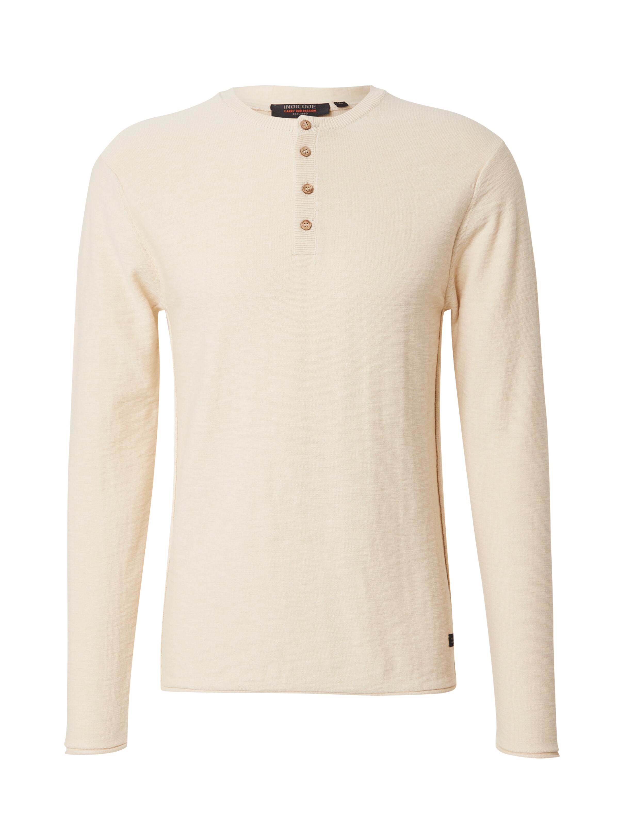 INDICODE JEANS Pullover 'Hoffmann' in Beige: Vorderseite