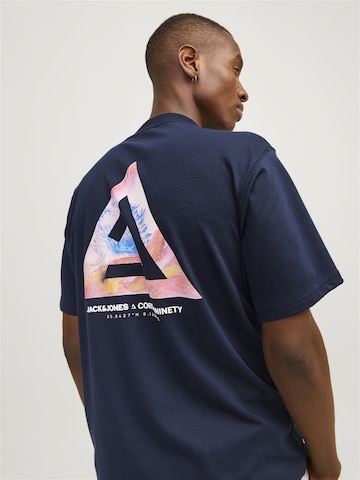 JACK & JONES T-Shirt 'Triangle Summer' in Blau
