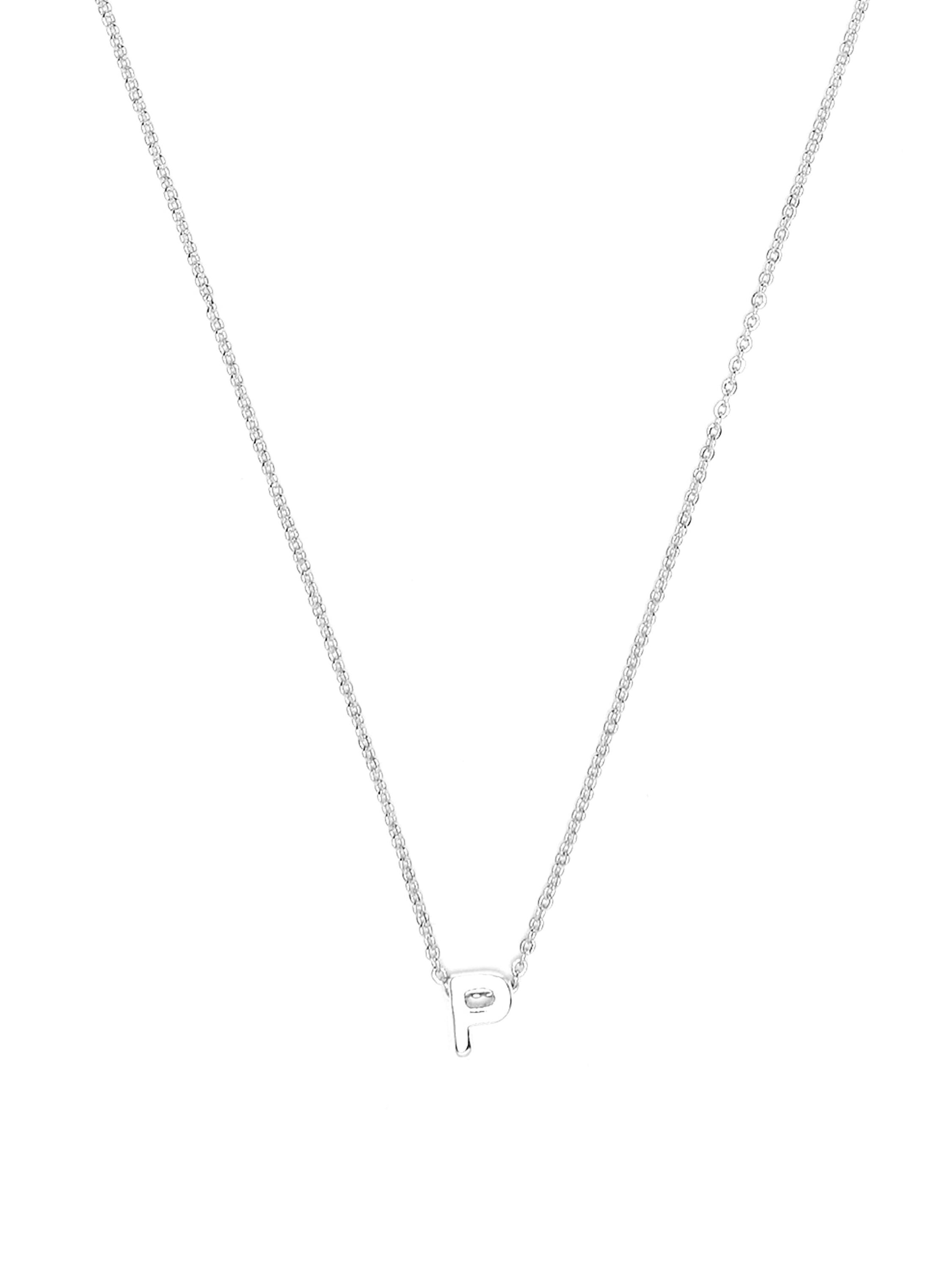 Chaîne 'Alphabet P' Luxenter en argent : devant