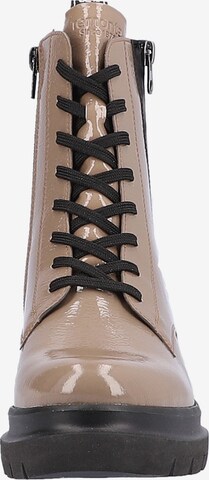 REMONTE Lace-Up Ankle Boots in Beige