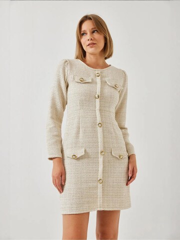 Bianco Lucci Jurk in Beige