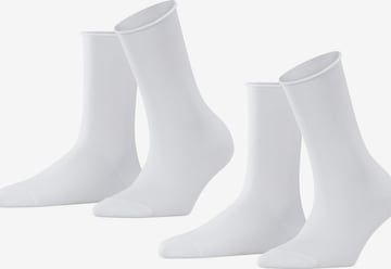 FALKE Socken 'Happy 2-Pack' in Weiß: Vorderseite