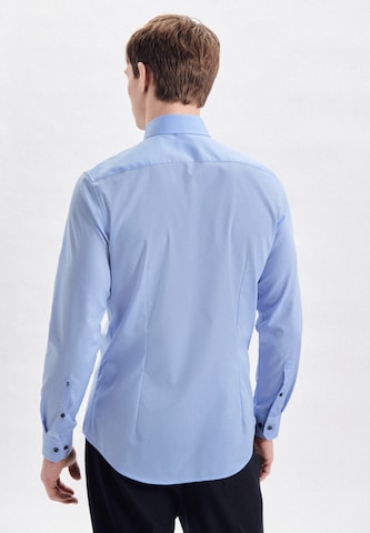 SEIDENSTICKER - Slim Fit Camisa clássica em azul