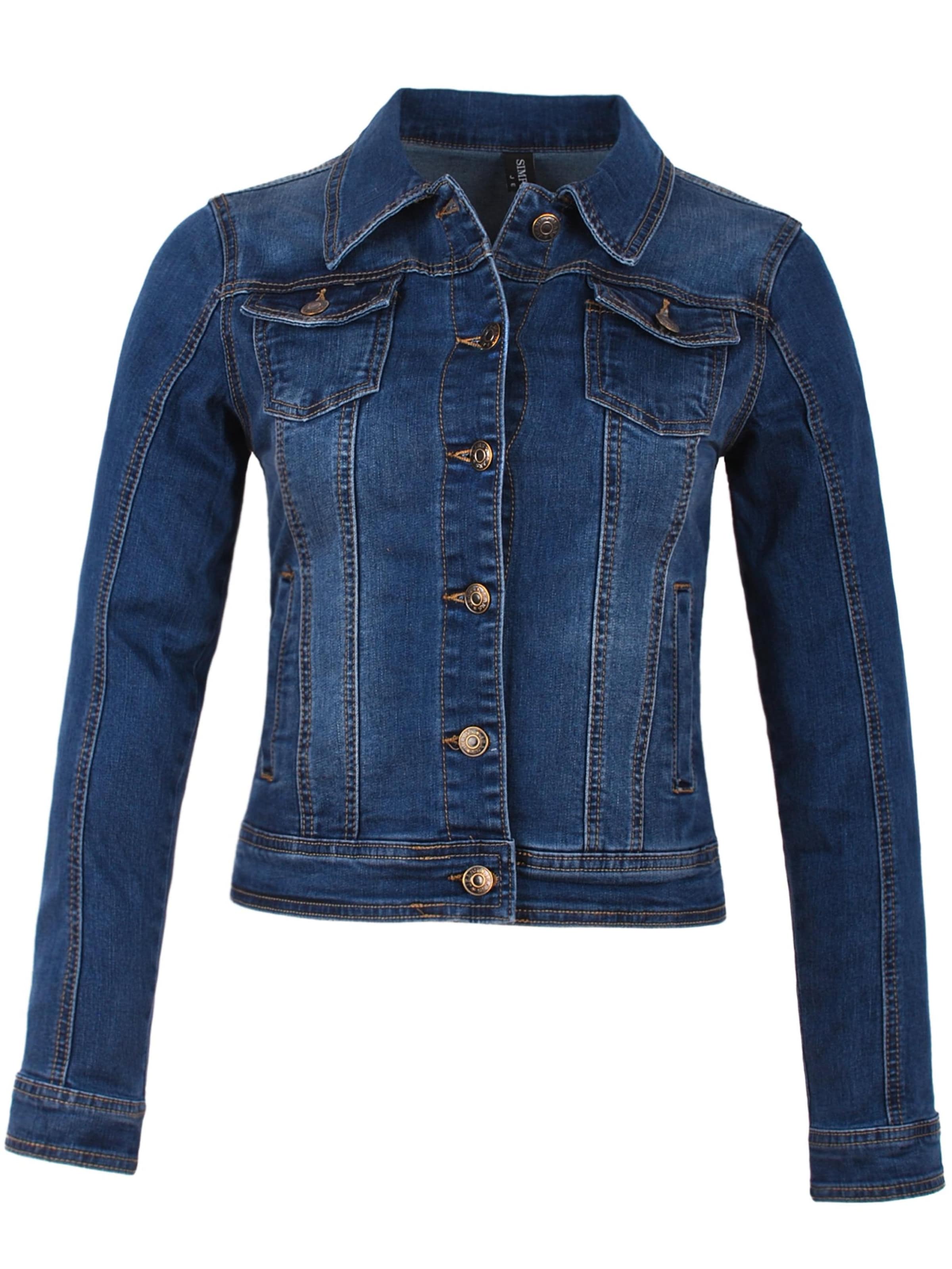 Fraternel Between-Season Jacket 'Fraternel Damen Jeansjacke' in Blue: front