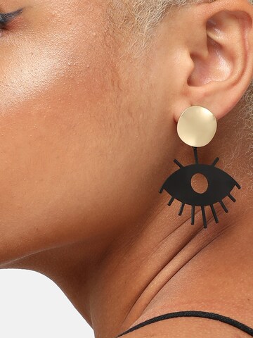 Boucles d'oreilles 'Anjali' SOHI en noir : devant
