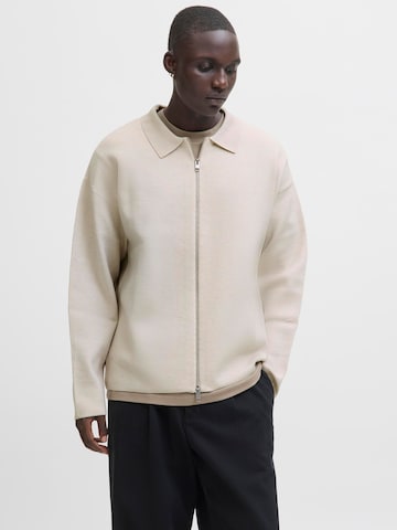 Vestes en maille JACK & JONES en beige : devant