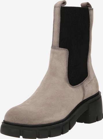 TOM TAILOR Ankle Boots in Grey: front