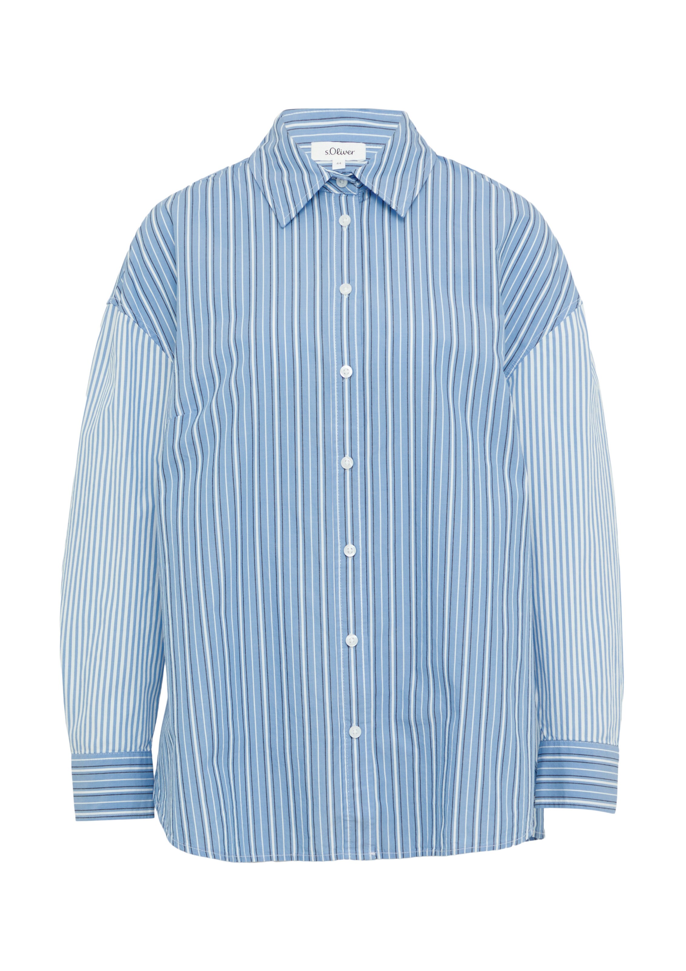 s.Oliver Bluse in marine / royalblau / weiß, Produktansicht