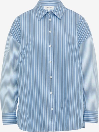 s.Oliver Bluse in M-L in marine / royalblau / weiß, Produktansicht