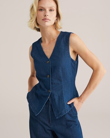 Vestă de la WE Fashion pe albastru: față