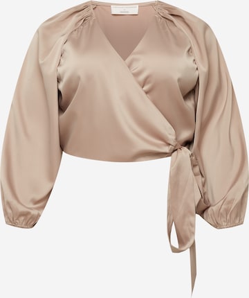 Camicia da donna 'Giulia' di Guido Maria Kretschmer Curvy in beige: frontale