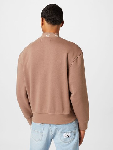 Calvin Klein Jeans - Sweatshirt 'JACQUARD' em castanho