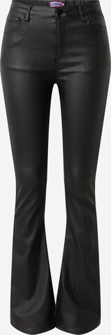 Edikted Flared Jeans 'Luna' in Black: front