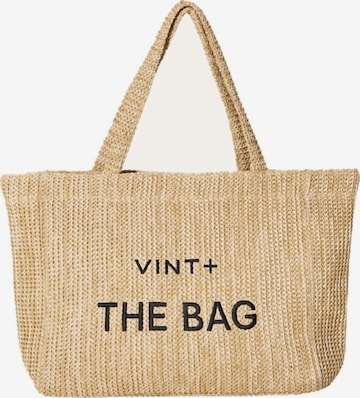 Sac de plage 'Straw Bag XL' VINT+ en noir : devant
