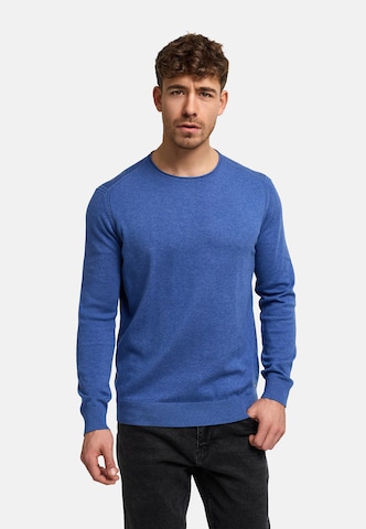 INDICODE JEANS Pullover 'Gamal' in Blau: Vorderseite
