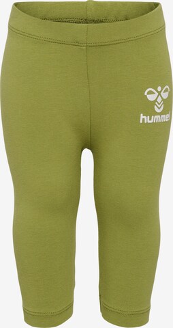 Hummel Skinny Leggings in Green: front