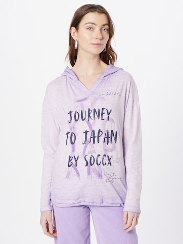 T-shirt Soccx en violet : devant