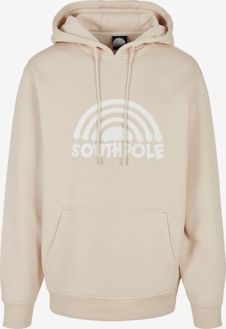 Felpa di SOUTHPOLE in beige: frontale