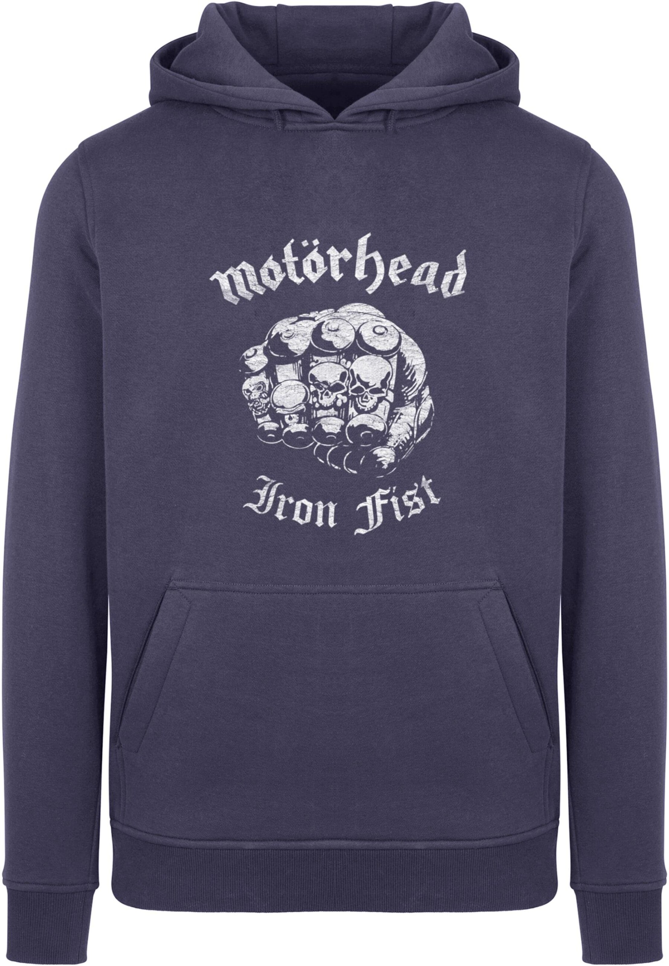 Merchcode Sweatshirt 'Motorhead - Iron Fist' in Blue: front