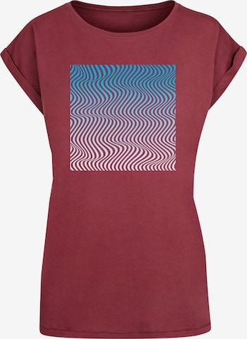 Merchcode Shirt 'Summer-Wavy' in Rood: voorkant