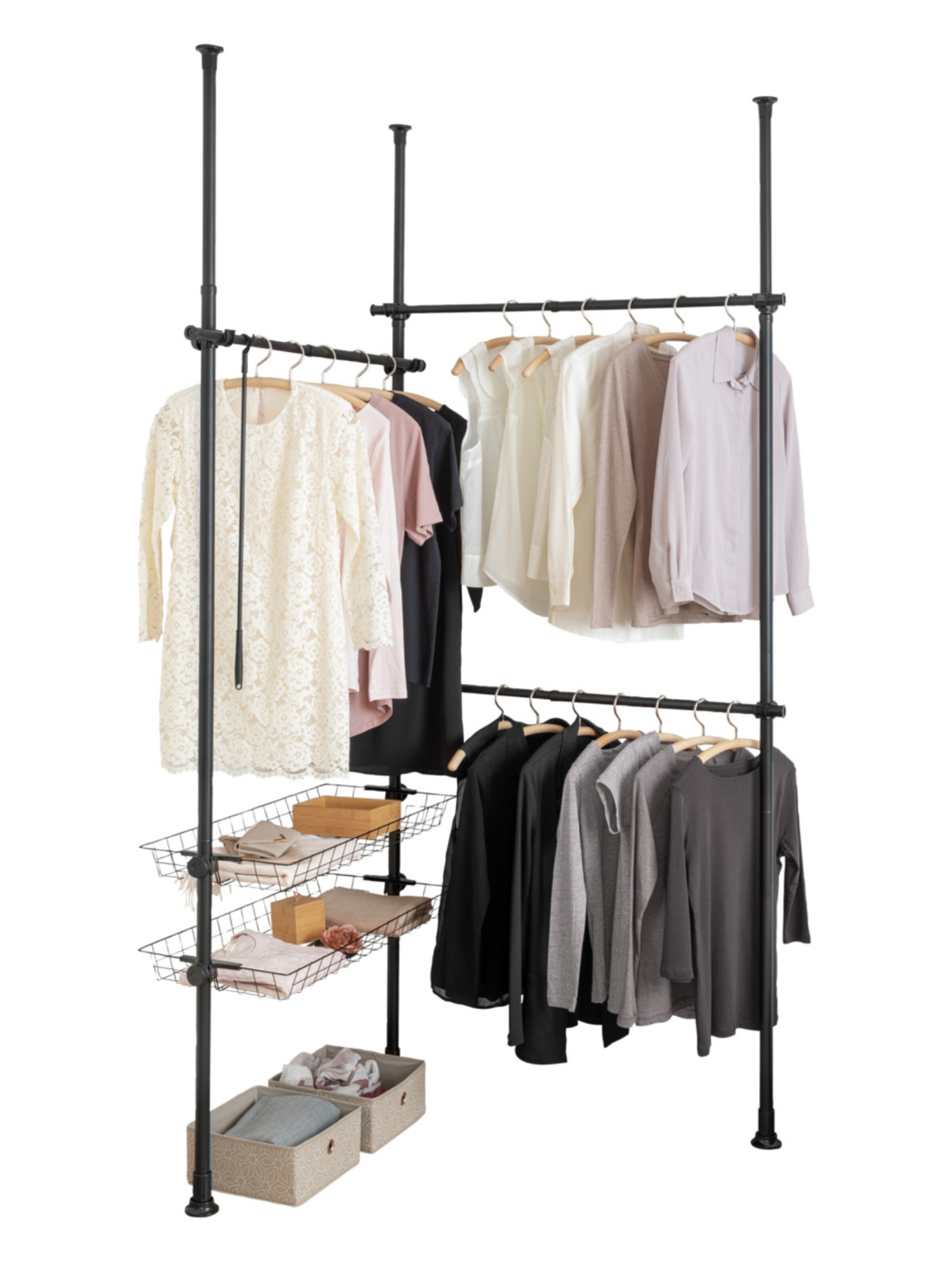 Wenko Wardrobe 'Herkules Duo' in Black