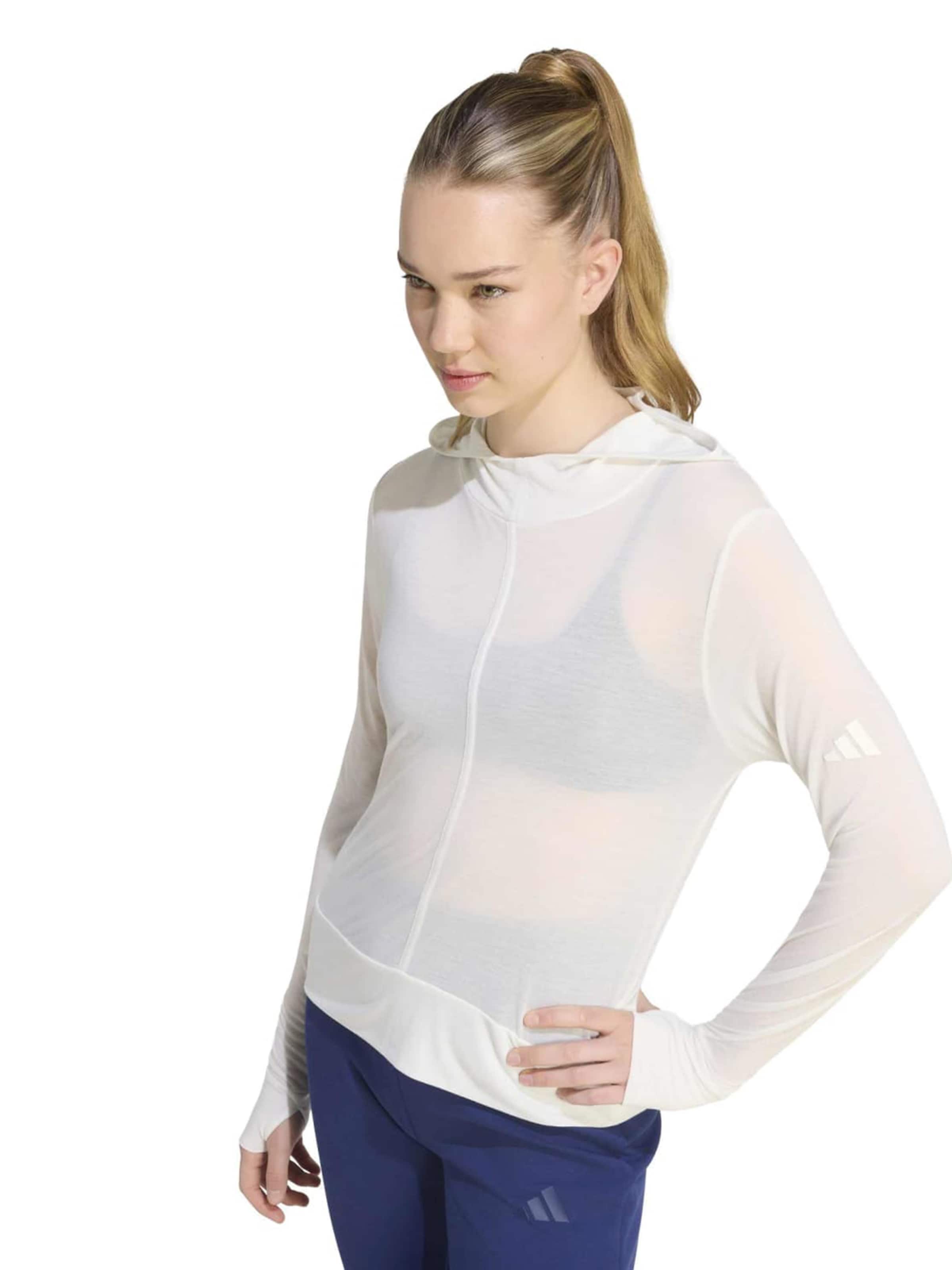 ADIDAS SPORTSWEAR Λειτουργικό μπλουζάκι 'SOFT LUX' σε λευκό