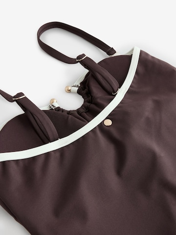 Mint Velvet Бандо Корректирующий купальник в Коричневый