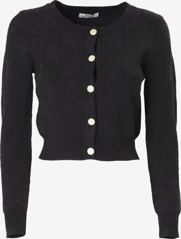 Influencer Knit Cardigan in Black: front