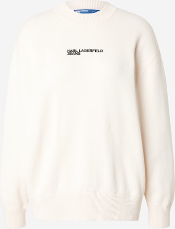 KARL LAGERFELD JEANS Pullover in Beige: Vorderseite