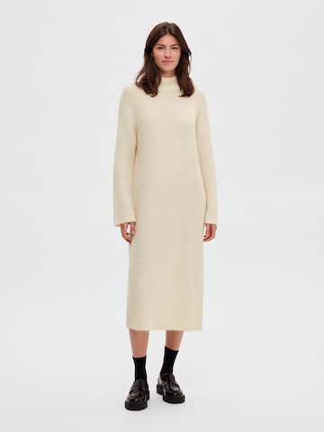 SELECTED FEMME Knitted dress 'Maline' in Beige