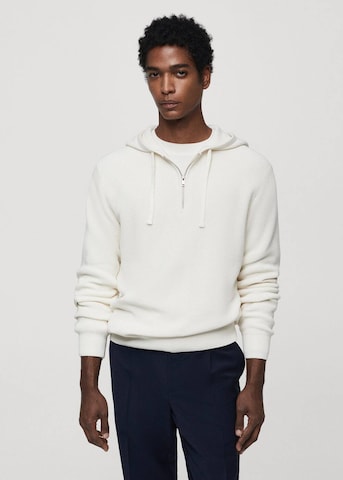 MANGO MAN Pullover i hvid: forside