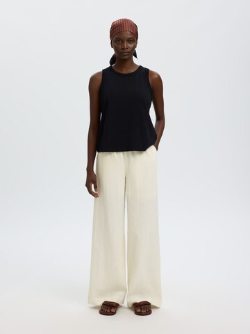 SELECTED Wide Leg Bukser i hvid