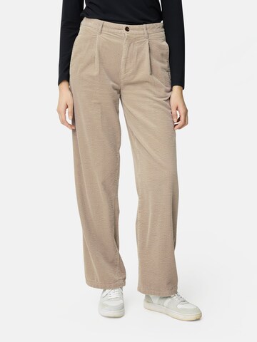 CAMEL ACTIVE Wide leg Pleat-Front Pants in Grey: front