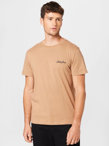 JACK & JONES T-Shirt 'TONS' in Braun: Vorderseite