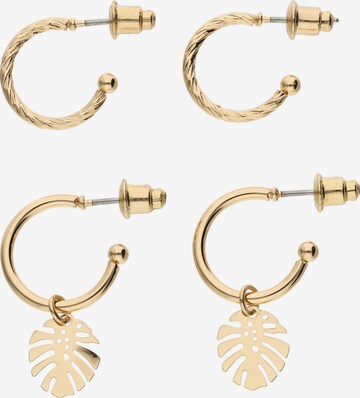 Six Earrings in Gold: front