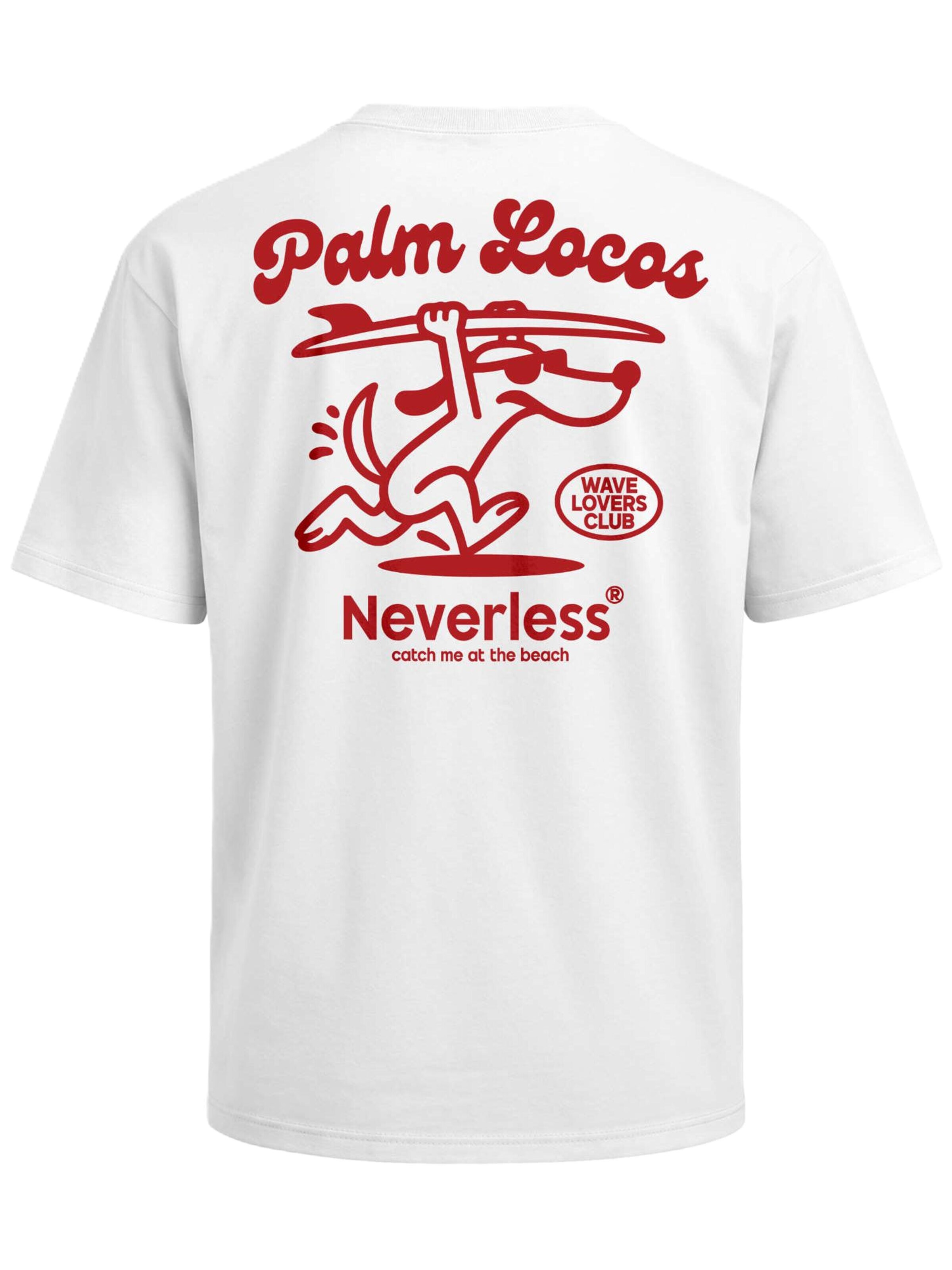 Neverless Shirt 'Palm Locos' in White