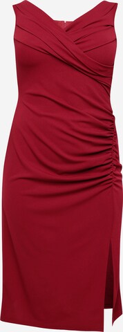 Skirt & Stiletto Evening Dress in Red: front