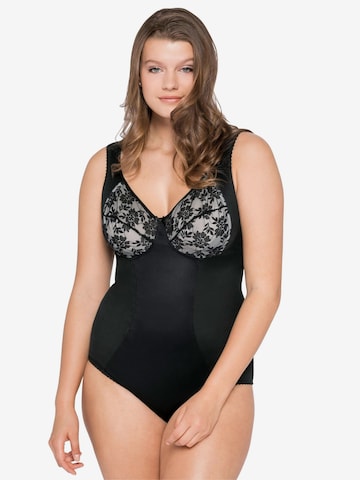 SHEEGO Shaping Bodysuit in Black: front