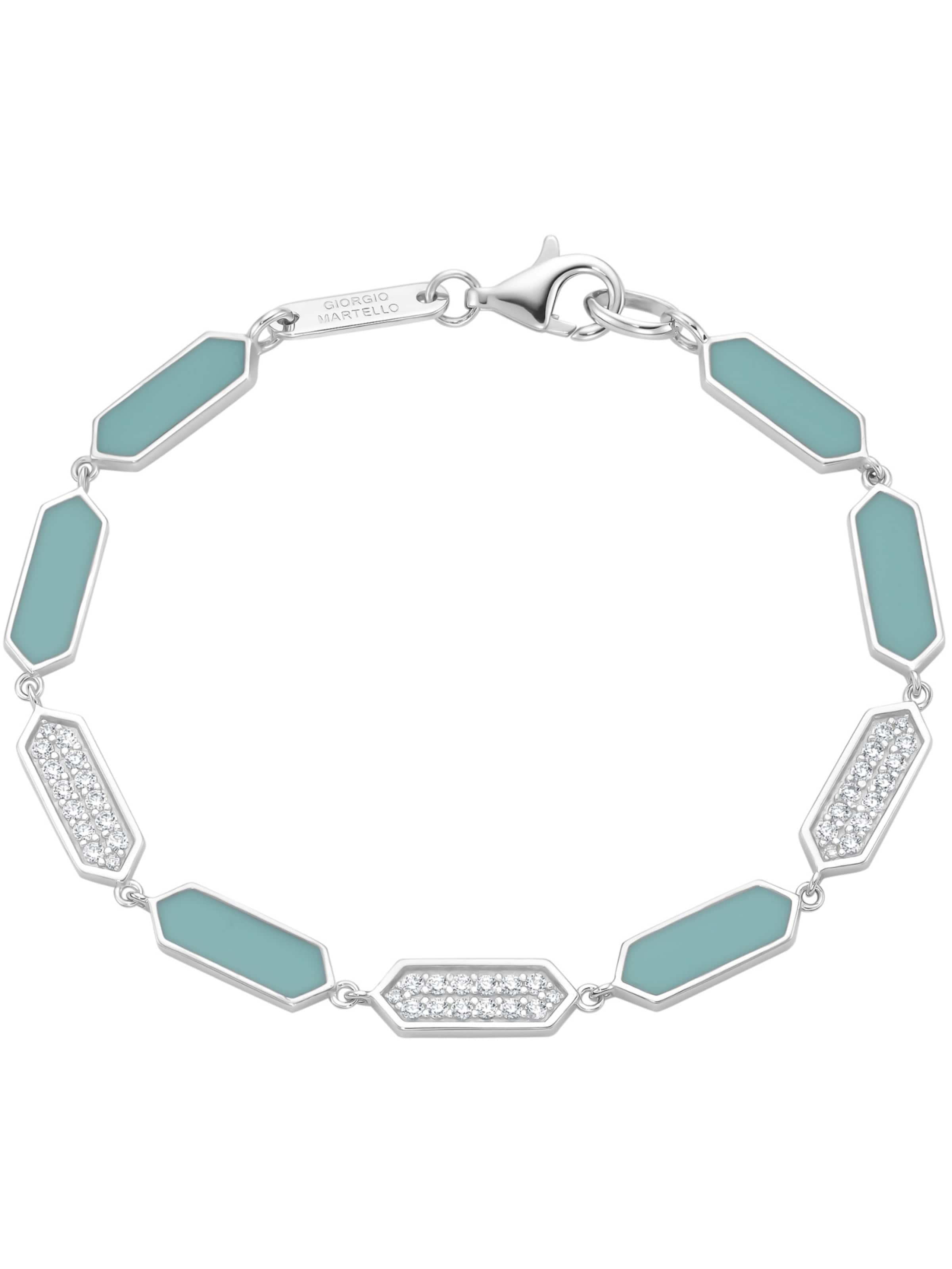 Giorgio Martello Milano Pulseira em 18 em menta / prata / transparente, Vista do artigo