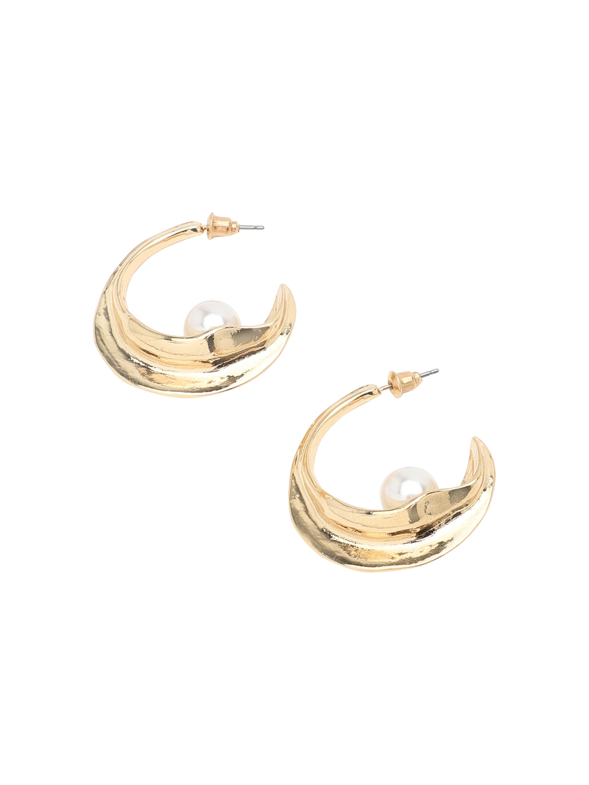 SOHI Náušnice 'Himani' - Zlatá: predná strana