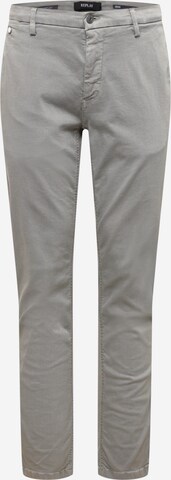 Pantalon chino REPLAY en gris : devant