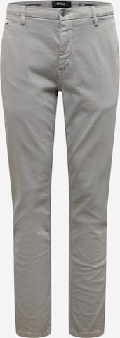REPLAY - Calças chino em cinzento: frente
