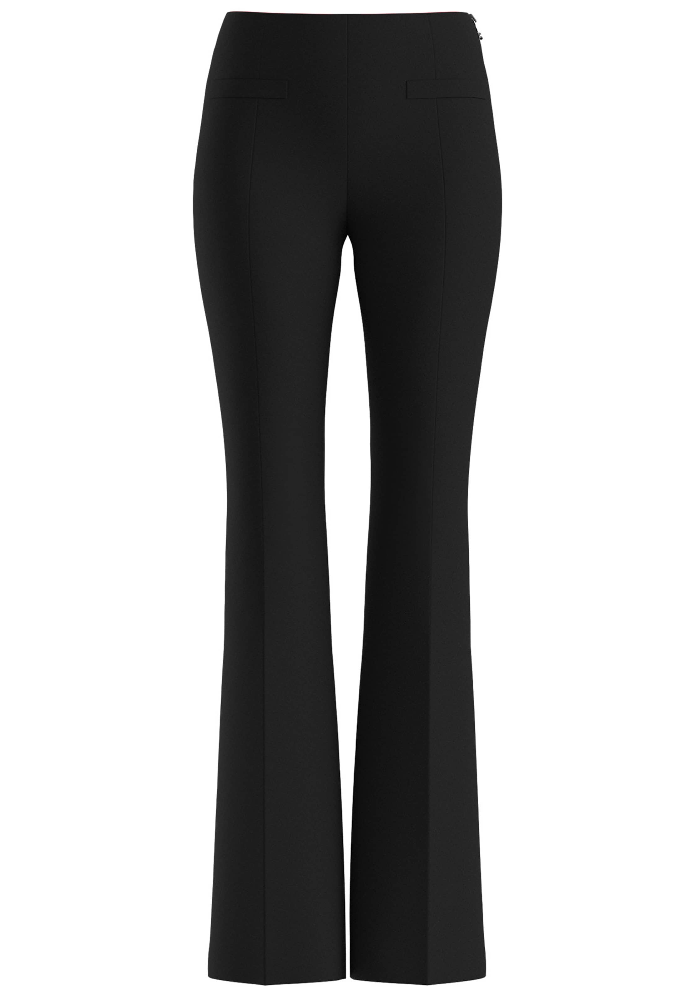 HUGO Flared Pleated Pants in Black: front