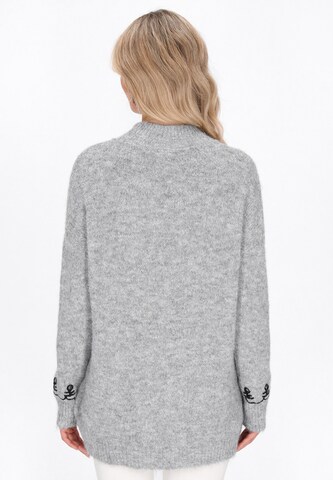 usha FESTIVAL Υπερμέγεθες πουλόβερ σε γκρι