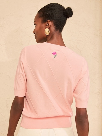 love & roses Pullover in Pink